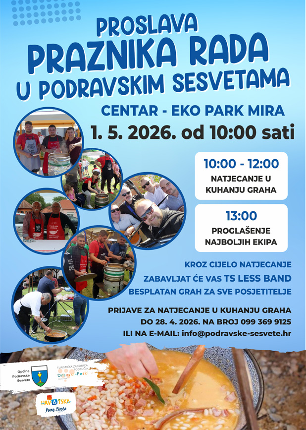 Prvomajski grah Podravske Sesvete plakat